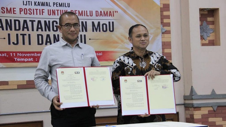 IJTI Resmi Teken MoU dengan KPU : Program Kawal Pemilu 2024 Dimulai