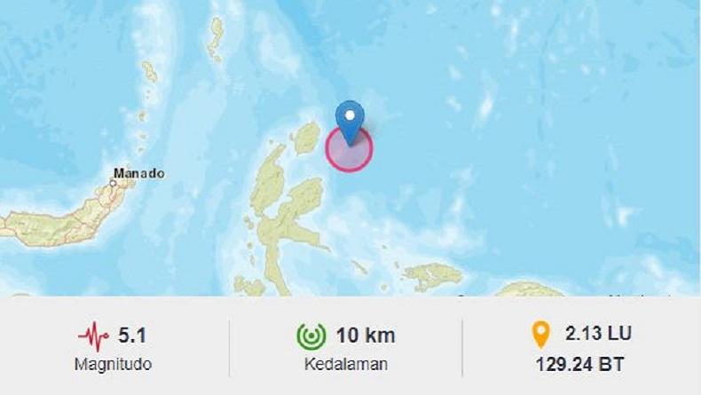 Gempa Terkini M5,1 Guncang Daruba Pulau Morotai, BMKG : Tidak Berpotensi Tsunami