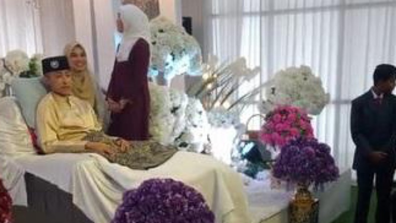 Viral Mempelai Pria Derita Kanker Nikah, Acara Ijab Kabul di Kasur Bikin Haru