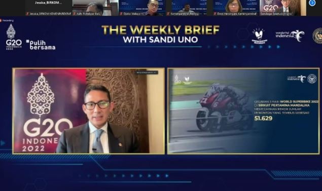 Sandiaga Uno Puji Penyelenggaraan WSBK 2022 Mandalika, Pecahkan Rekor Penonton Terbanyak