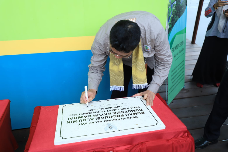 BRGM RI dan Pemkab HSU Resmikan Rumah Produksi Albumin Bumdesma Kayuh Baimbai