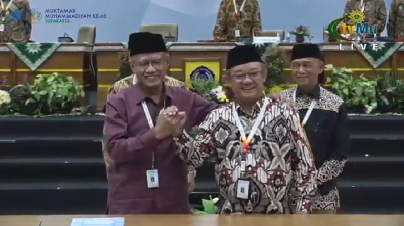 Kembali Berduet Pimpin PP Muhammadiyah, Haedar Nashir dan Abdul Mu'ti Saling Lempar Pujian