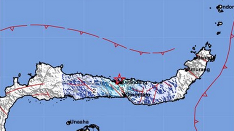 Gempa Magnitudo 4,7 Guncang Gorontalo Utara