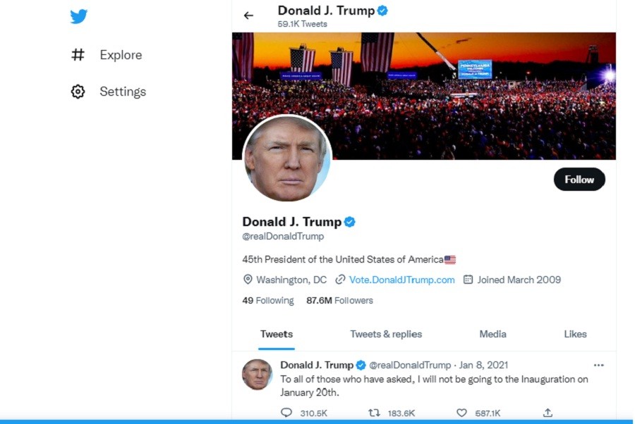 Elon Musk Aktifkan Lagi Akun Twitter Donald Trump, Gedung Putih Ogah Komentar