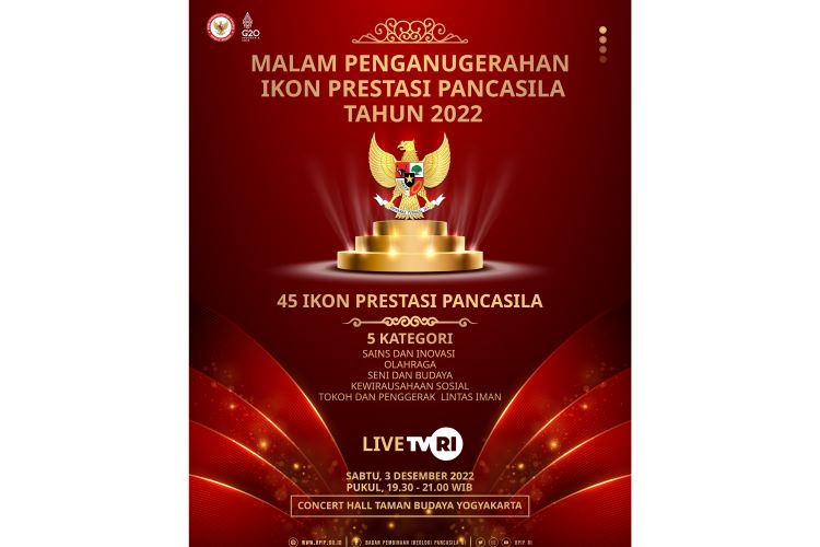 BPIP Gelar Penganugerahan Ikon Prestasi Pancasila 2022