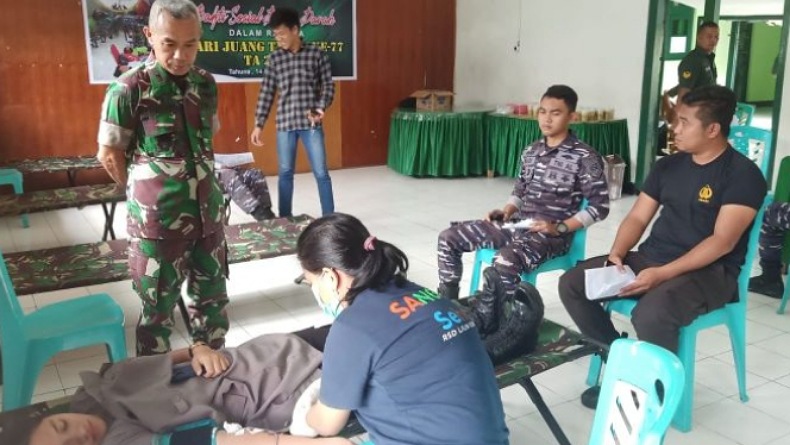 Peringati Hari Juang Kartika, Jajaran Kodim Kepulauan Sangihe Gelar Donor Darah
