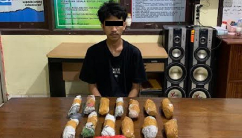 Simpan 14 Paket Ganja, Pemuda di Bangka Tengah Diciduk Polisi
