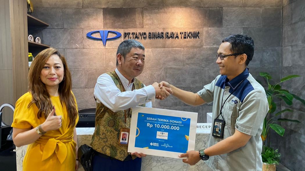 MNC Peduli Terima Donasi untuk Gempa Cianjur dari PT Taiyo Sinar Raya Teknik