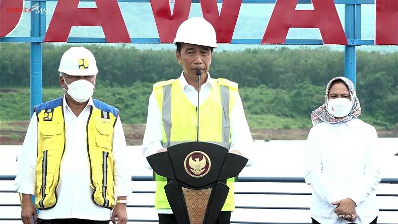 Presiden Jokowi Resmikan Bendungan Sadawarna, Harap Produksi Padi Meningkat