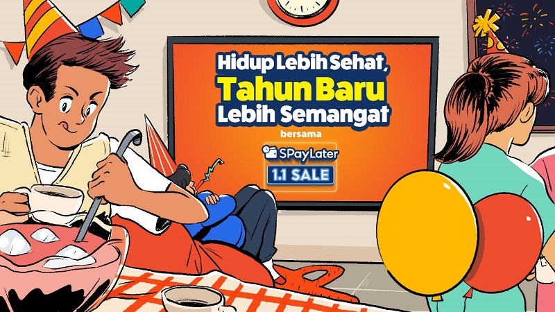 Semangat Jaga Pola Hidup Sehat di Tahun Baru 2023 dengan SPayLater 1.1 Sale