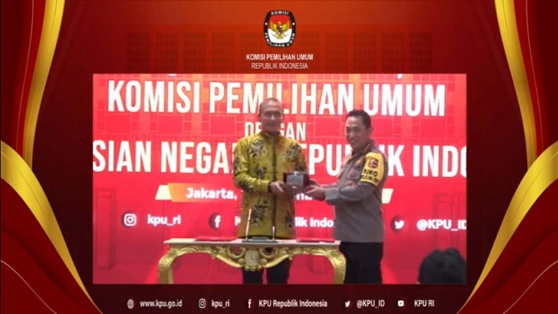 Polri dan KPU Teken Kerja Sama Pengamanan Pemilu 2024