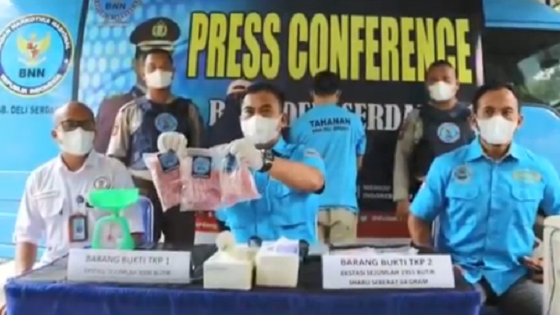 BNN Deliserdang Tangkap Jaringan Narkoba Antarprovinsi, Ada Sabu hingga 4.955 Butir Ekstasi