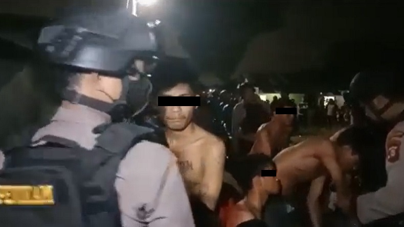 Pesta Miras di Pantai saat Malam Tahun Baru, Gerombolan Geng Motor Makassar Digerebek
