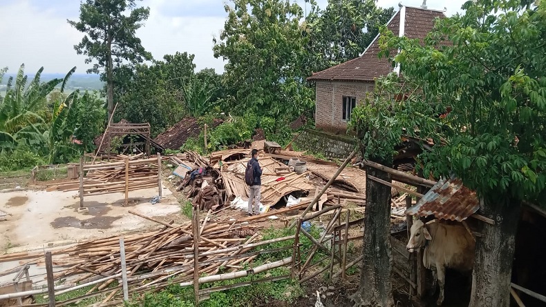 Ratusan Rumah di Sukoharjo Rusak Diterjang Angin Kencang