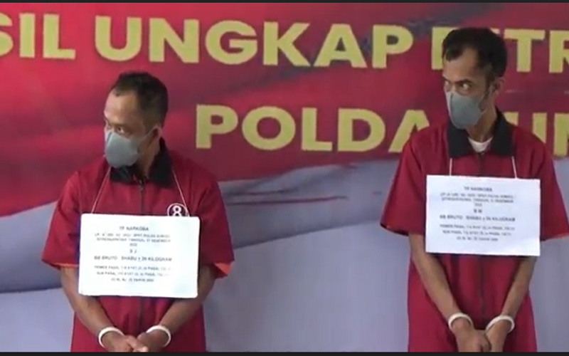 Terancam Hukuman Mati, Ini Tampang 2 Kurir 20 Kg Sabu yang Ditangkap di Palembang 