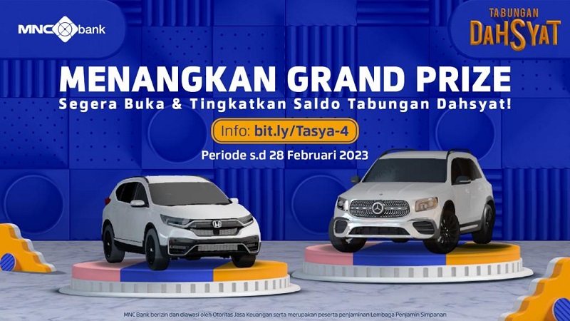Tingkatkan Saldo Tabungan di MNC Bank, Bisa Dapat Mobil Mewah!