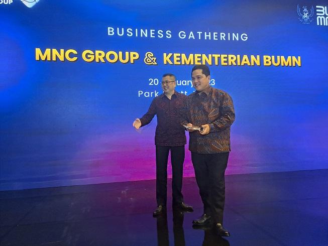 Sukses Benahi Bisnis BUMN, Erick Thohir Dipuji Hary Tanoesoedibjo
