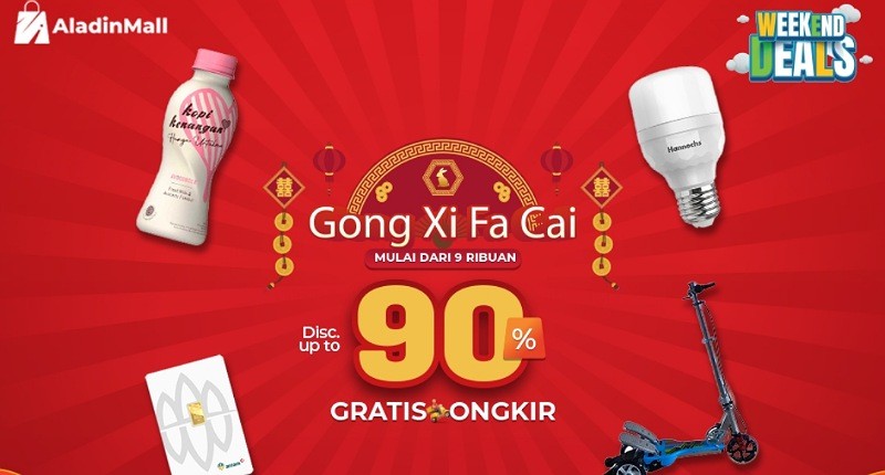 Serbu Promo Imlek di AladinMall Yuk! Ada Berbagai Diskon Menarik + Gratis Ongkir