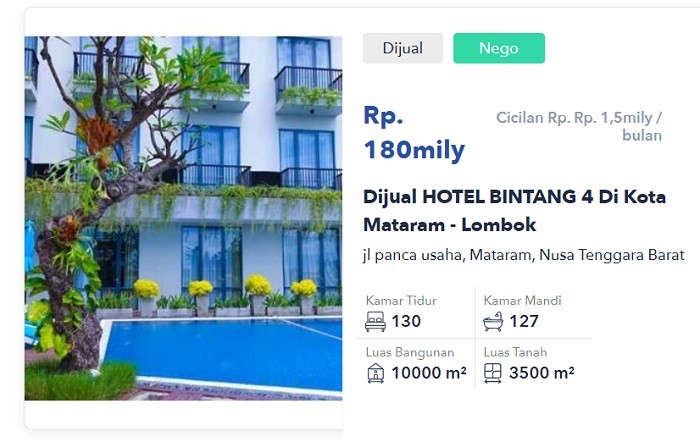Banyak Hotel Dijual di Situs Online, Ini Alasannya  