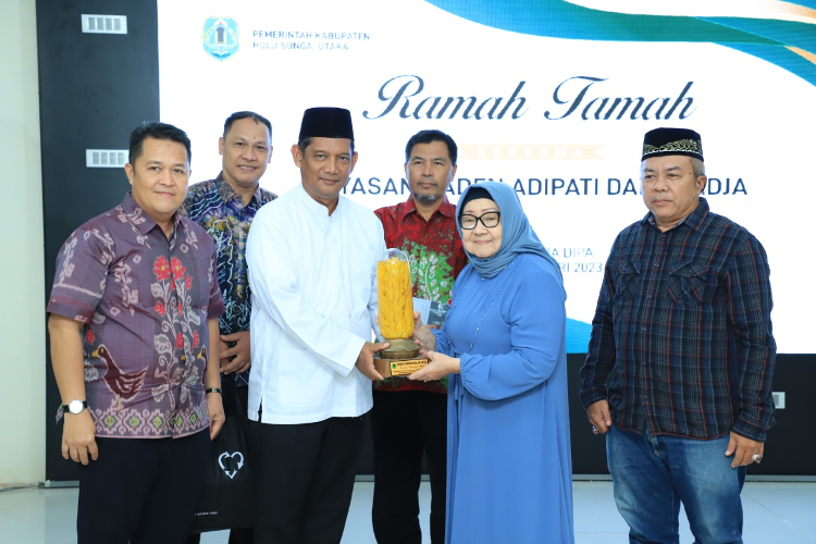 Gelar Ramah Tamah, Pj Bupati HSU Sambut Kedatangan Yayasan Adipati Danuraja