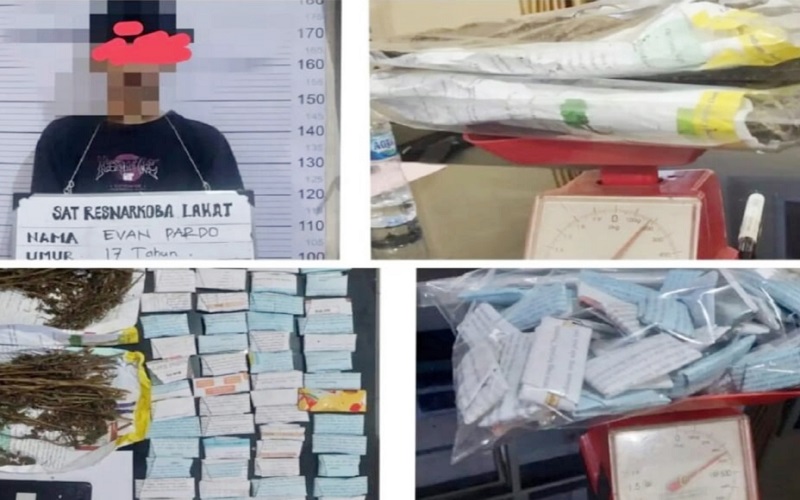 Remaja Pengedar Narkoba di Lahat Ditangkap, 57 Paket Ganja Disita Polisi