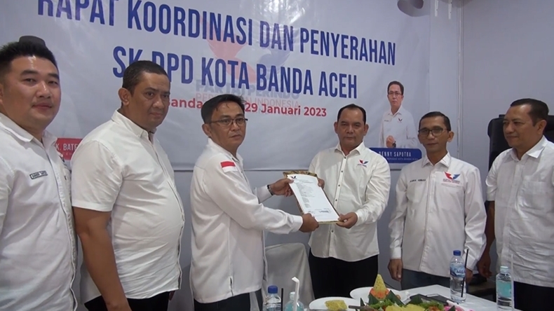 Partai Perindo Aceh Gelar Rakor dan Penyerahan SK Pengurus DPD
