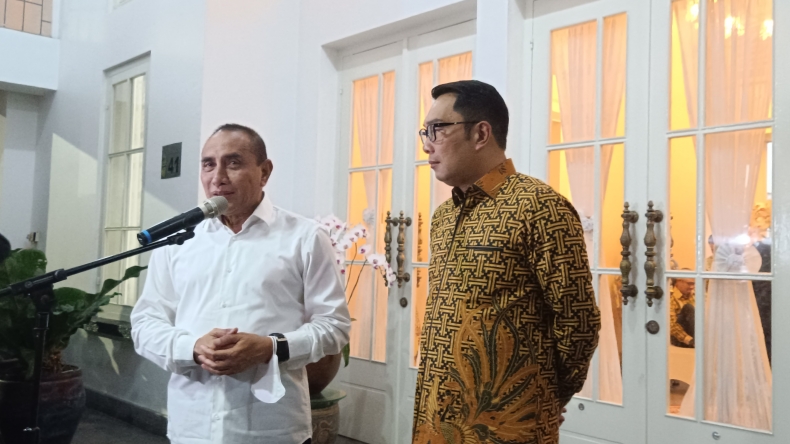 Ridwan Kamil Temui Edy Rahmayadi, Ini Yang Dibahas