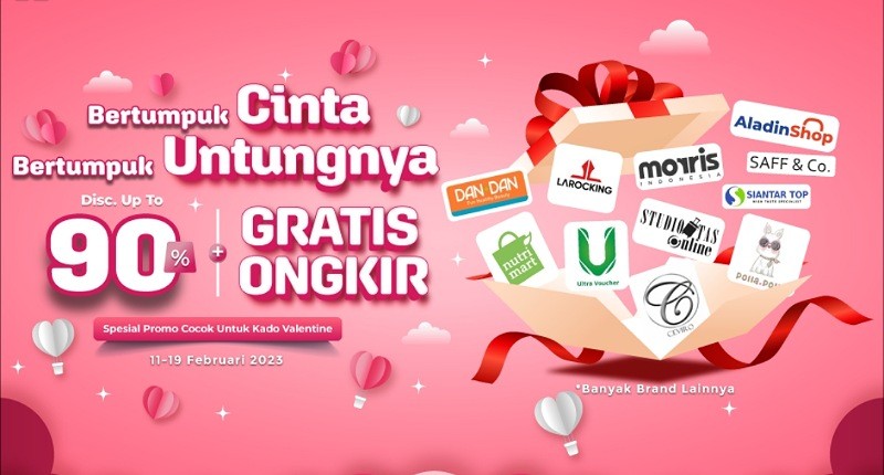 Kejar Promo Valentine di AladinMall, Dapatkan Diskon s.d 90% + Gratis Ongkir!