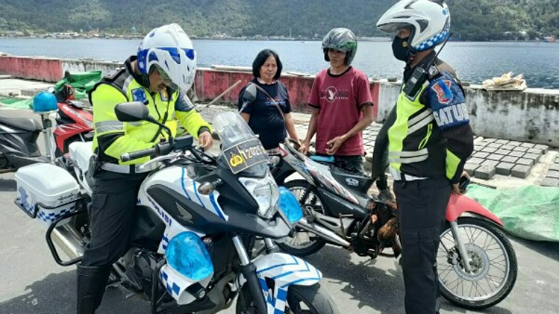 Polres Kepulauan Sangihe Jaring Puluhan Pelanggar Lalu Lintas