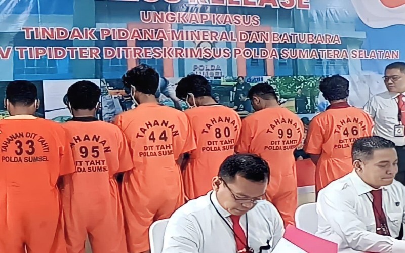 Polda Sumsel Sita 98 Ton Batu Bara Ilegal Tujuan Lampung, 6 Orang Ditangkap