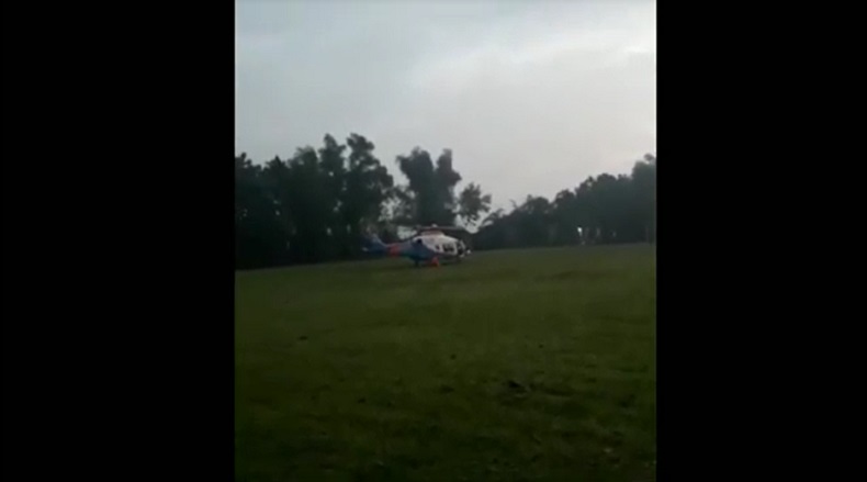 Helikopter Kapolda Jatim Mendarat di Tulungagung akibat Cuaca Buruk, Bukan Gangguan Teknis