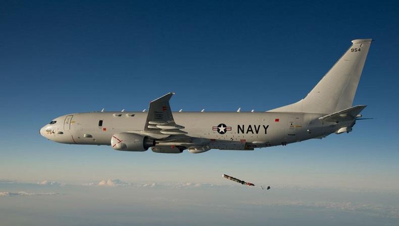 Pesawat P-8A Poseidon Milik AS Terbang di Atas Selat Taiwan