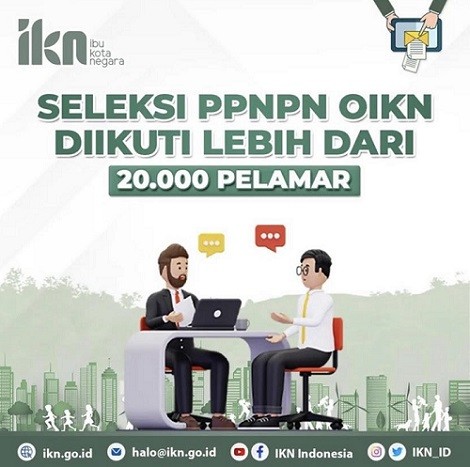 Seleksi PPNPN Otorita IKN Diikuti 20.000 Pelamar, Ini Posisi yang Diminati  