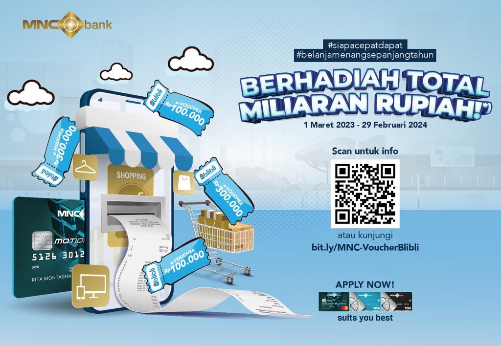 Intip Promo Kartu Kredit MNC Bank, Ada Hadiah Total Miliaran Rupiah dan Cashback Isi BBM  