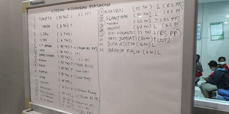 Berikut Identitas Korban Kebakaran Depo Pertamina yang Dirawat di RSUD Koja