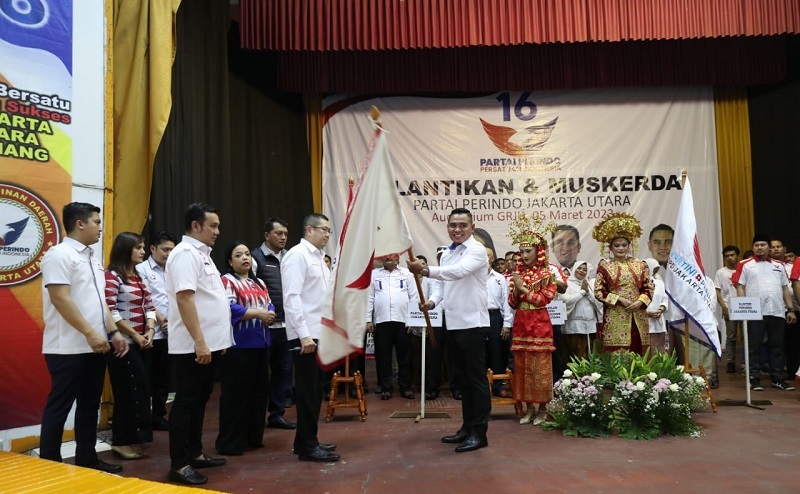 Lantik Pengurus DPD Partai Perindo Jakut, Hary Tanoesoedibjo: Fokus Kita Bangun Masyarakat