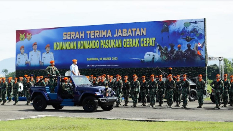 Sertijab Pasukan Elite TNI AU, Marsda Wahyu Hidayat Sujatmiko Jabat Komandan Kopasgat 