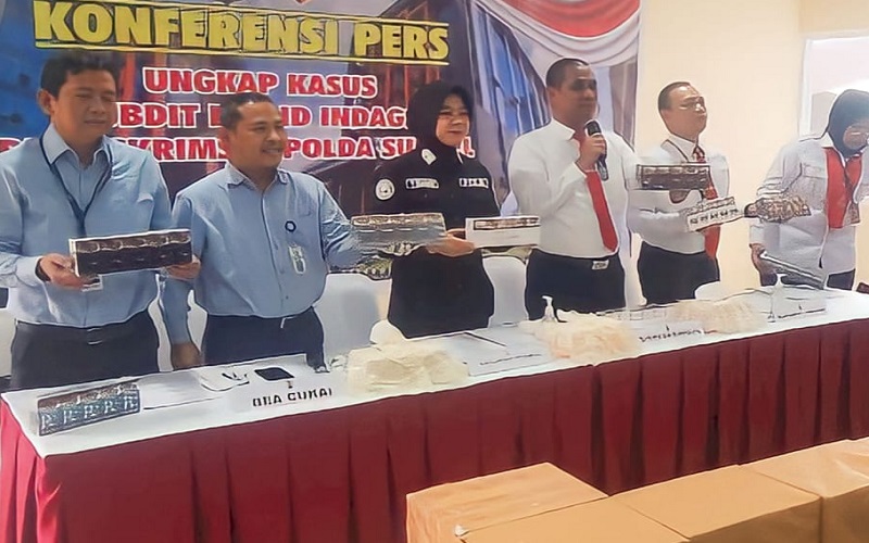 Polda Sumsel Sita 9.430 Bungkus Rokok Ilegal Asal Madura