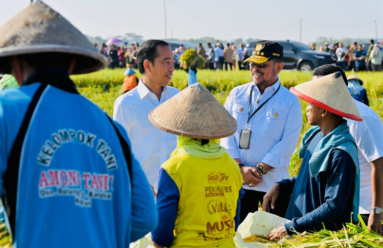 Panen Raya Ngawi, Presiden Jokowi Ajak Petani Lakukan Percepatan Tanam