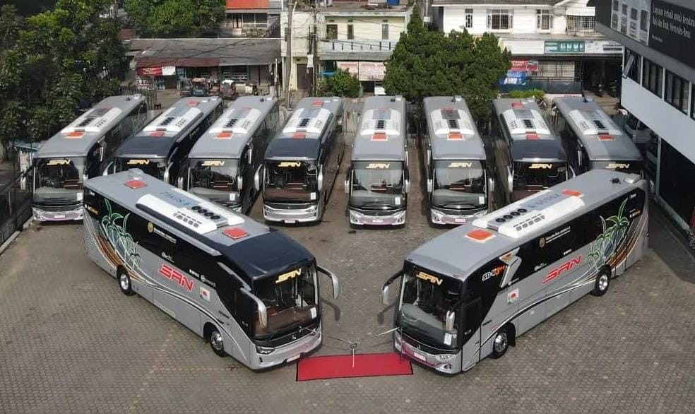 PO SAN Rilis 10 Bus Mewah Mercedes-Benz OH 1526, Buka Rute Terjauh Dumai-Solo