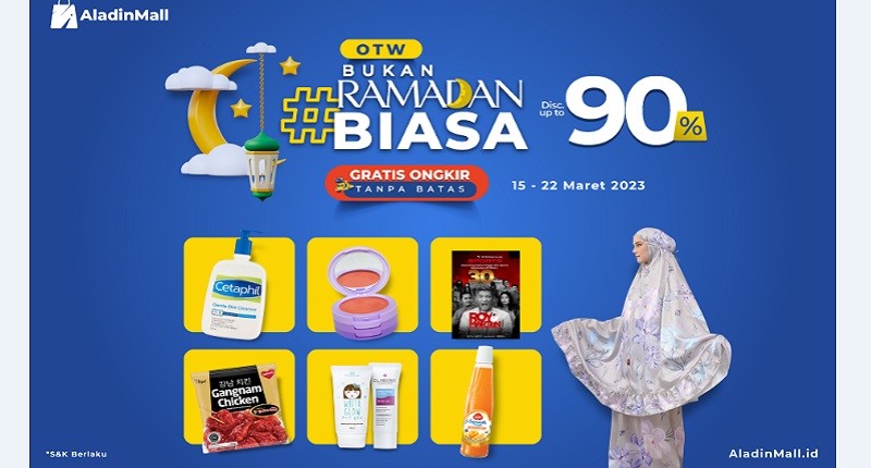 Cuma Seminggu, Buruan Kejar Big Promo Diskon s.d 90% + Gratis Ongkir di AladinMall!