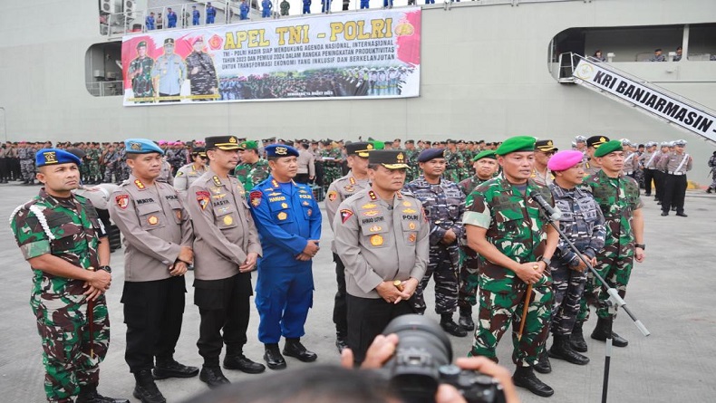 Gelar Apel Bersama, Pangdam dan Kapolda Jateng Puji Kebersamaan TNI-Polri