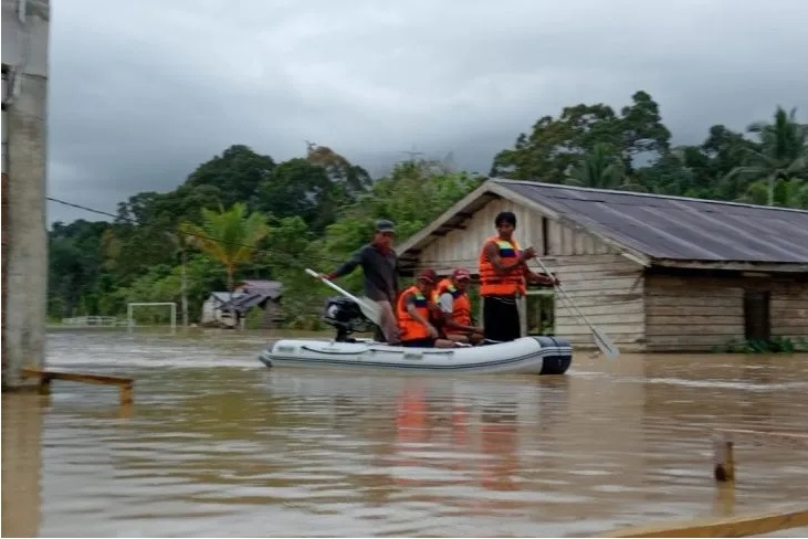 Curah Hujan Tinggi, 15 Desa di Paser Terendam Banjir