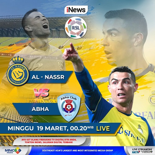 Cristiano Ronaldo Incar Gol Tambahan! Saksikan Al-Nassr Vs Abha, Live di iNews