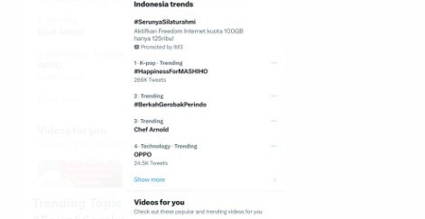 #BerkahGerobakPerindo dan Chef Arnold Jadi Trending Topic Twitter