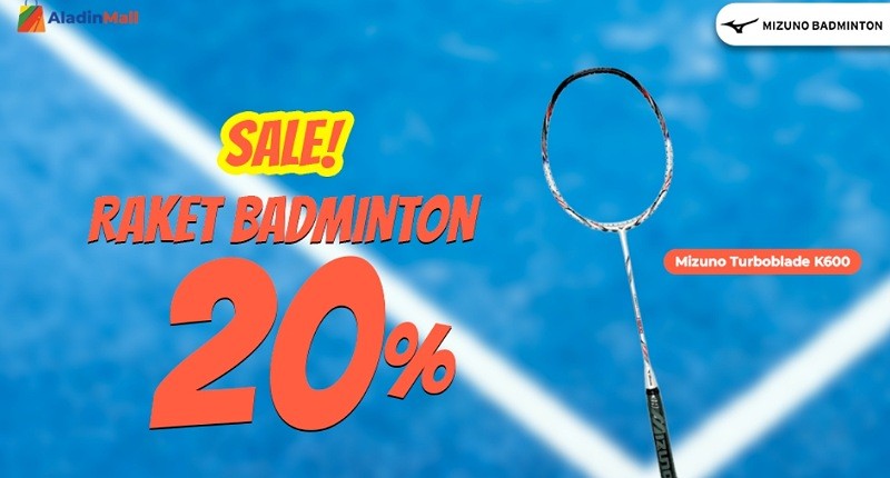 Raket Mizuno Turun Harga hingga Rp130.000 + Gratis Ongkir, Buruan Beli di AladinMall!