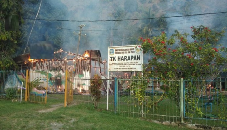 Kebakaran TK di Jayapura, 3 Ruang Kelas dan Kantor Hangus