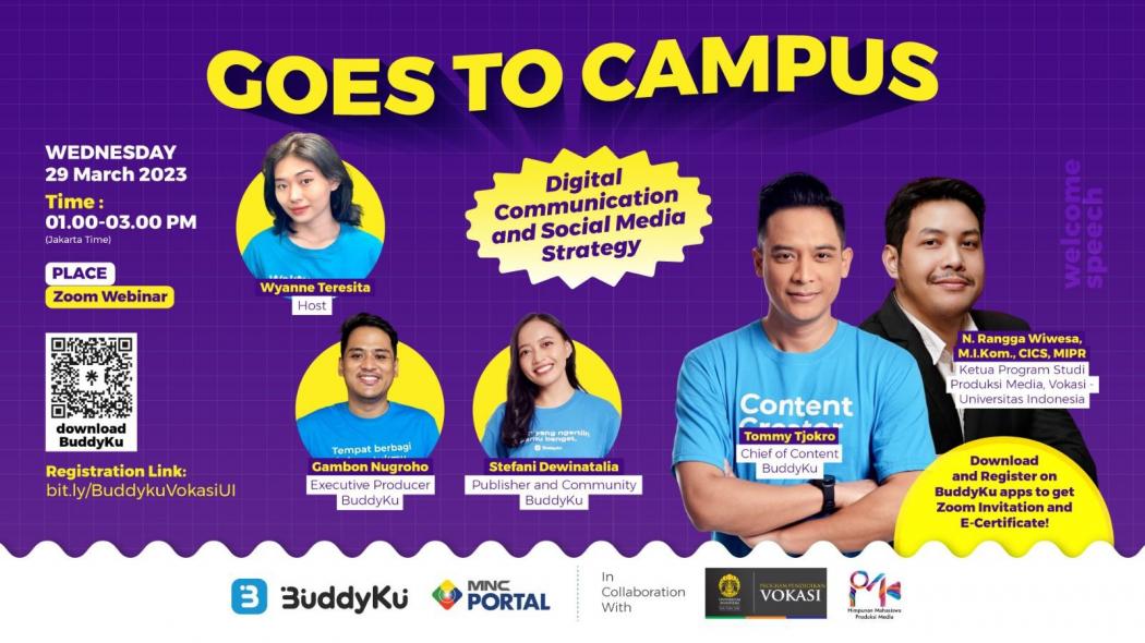 Segera Daftar BuddyKu Goes to Campus Vokasi UI, Digital Communication and Social Media Strategy