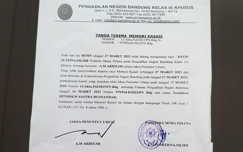 Jaksa Ajukan Kasasi Atas Kasus Perusakan Tembok di Jalan Surya Sumantri Bandung
