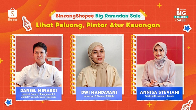 Dwi Handayani dan Annisa Steviani Bagikan Tips Alokasi Keuangan saat Ramadan di BincangShopee Big Ramadan Sale